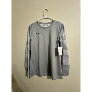 Nike Long Sleeve Dry Park IV Soccer Goalkeeper Jersey Womens Med Gray CJ6071‎